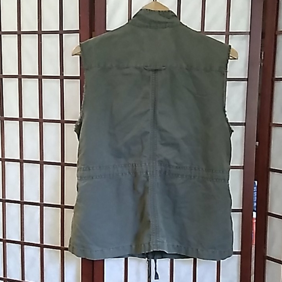 Sanctuary Anthropology Women's Army Green Raw Edged Vest *MED* - Picture 5 of 8